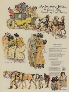A Coaching Idyll, av Edmund Petley (chromolitho)
